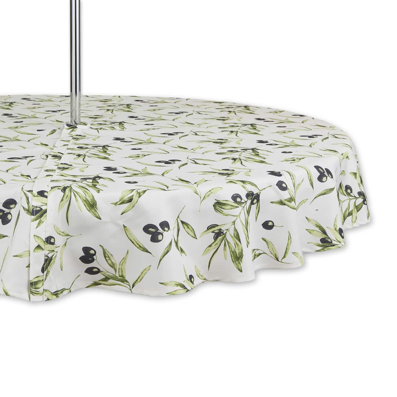 Olives Print Outdoor Tablecloth with Zipper, 60" Round